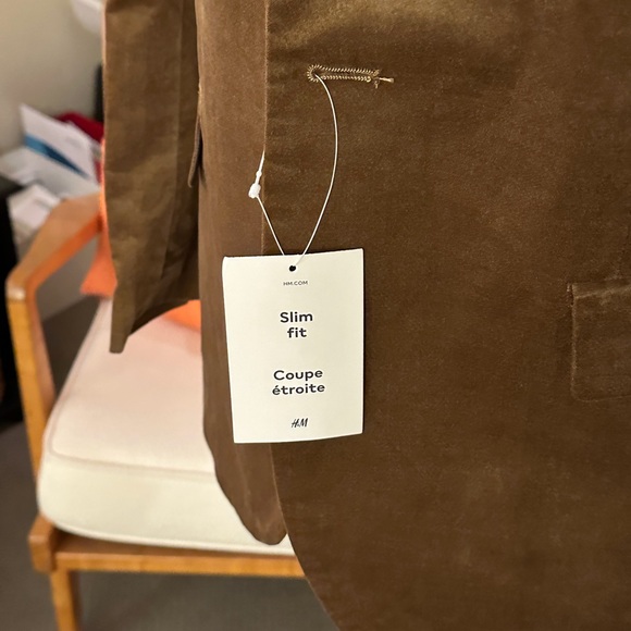 Mens NWT Tan Velvet Blazer. - Picture 3 of 4